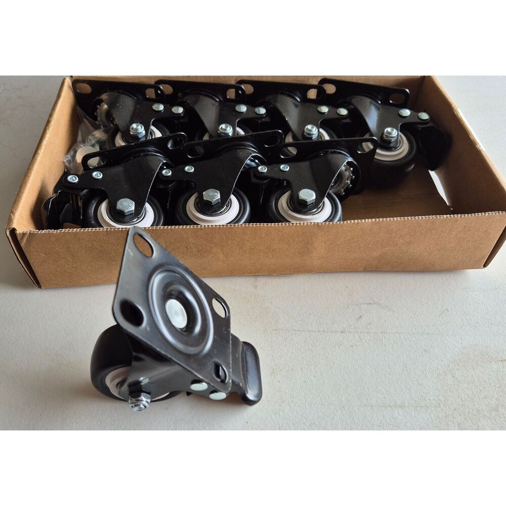 2 Inch Caster Wheels Set of 8, Heavy Duty Casters,with Brake Load 800lbs